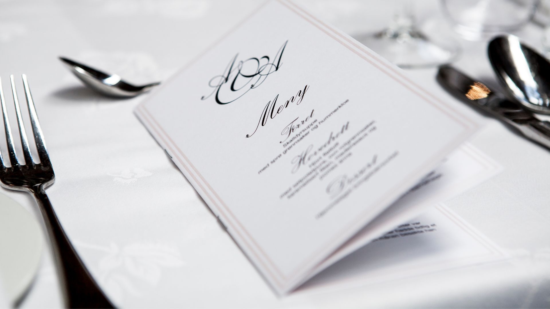 Elegant restaurant menu on a formal dining table showcasing strategic menu design
