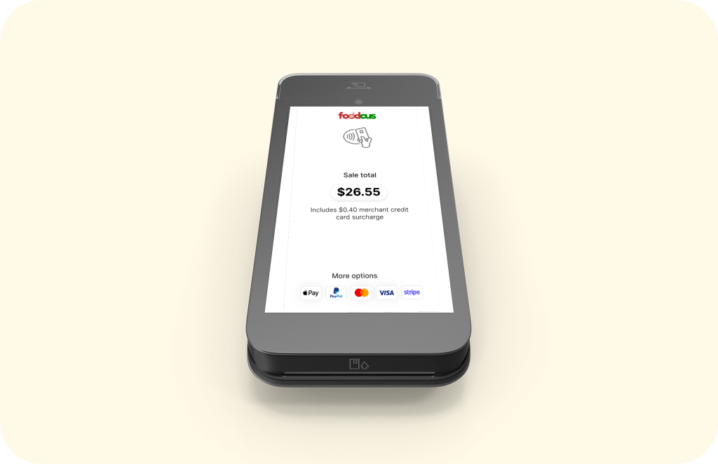 Foodcus Portable POS device with touchscreen and built-in printer